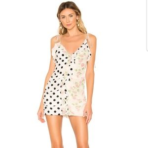 For Love and Lemons Mochi Shirred Mini Dress